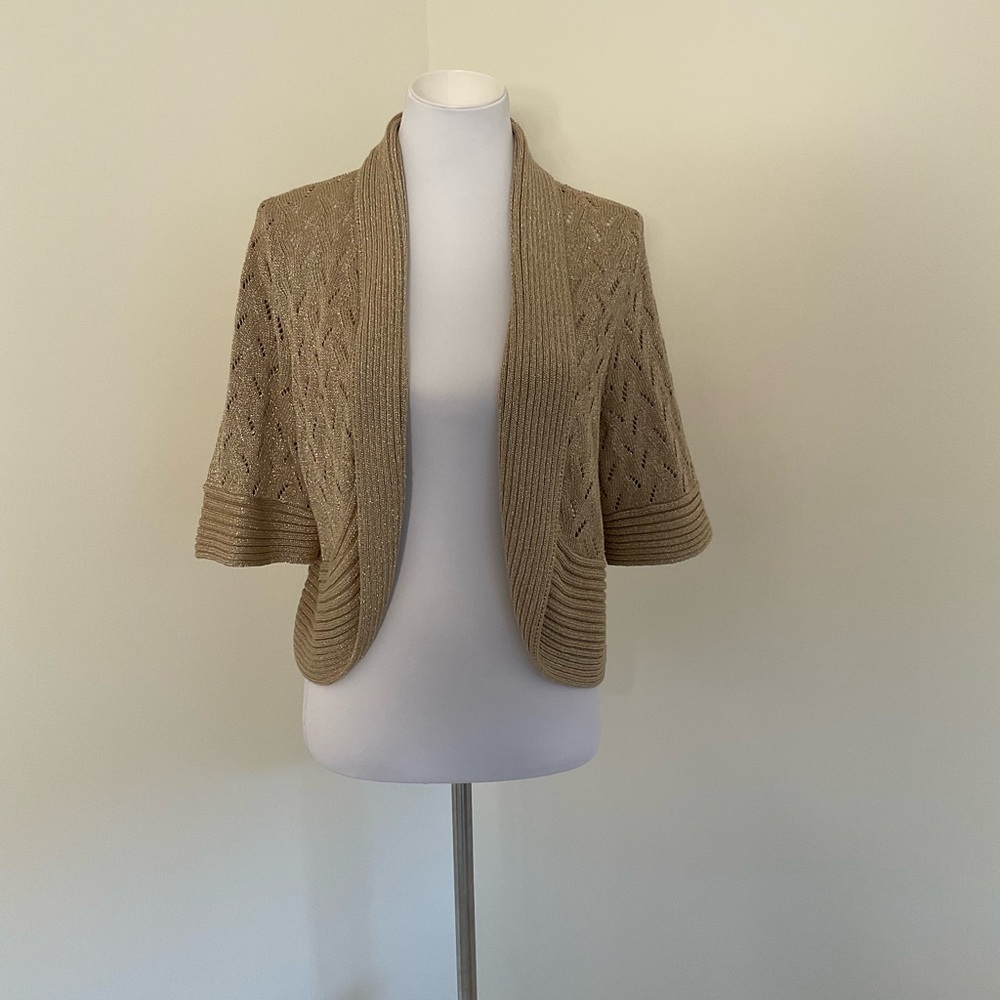 NyGard Collection Elegant Tan Women's Cardigan Sweater